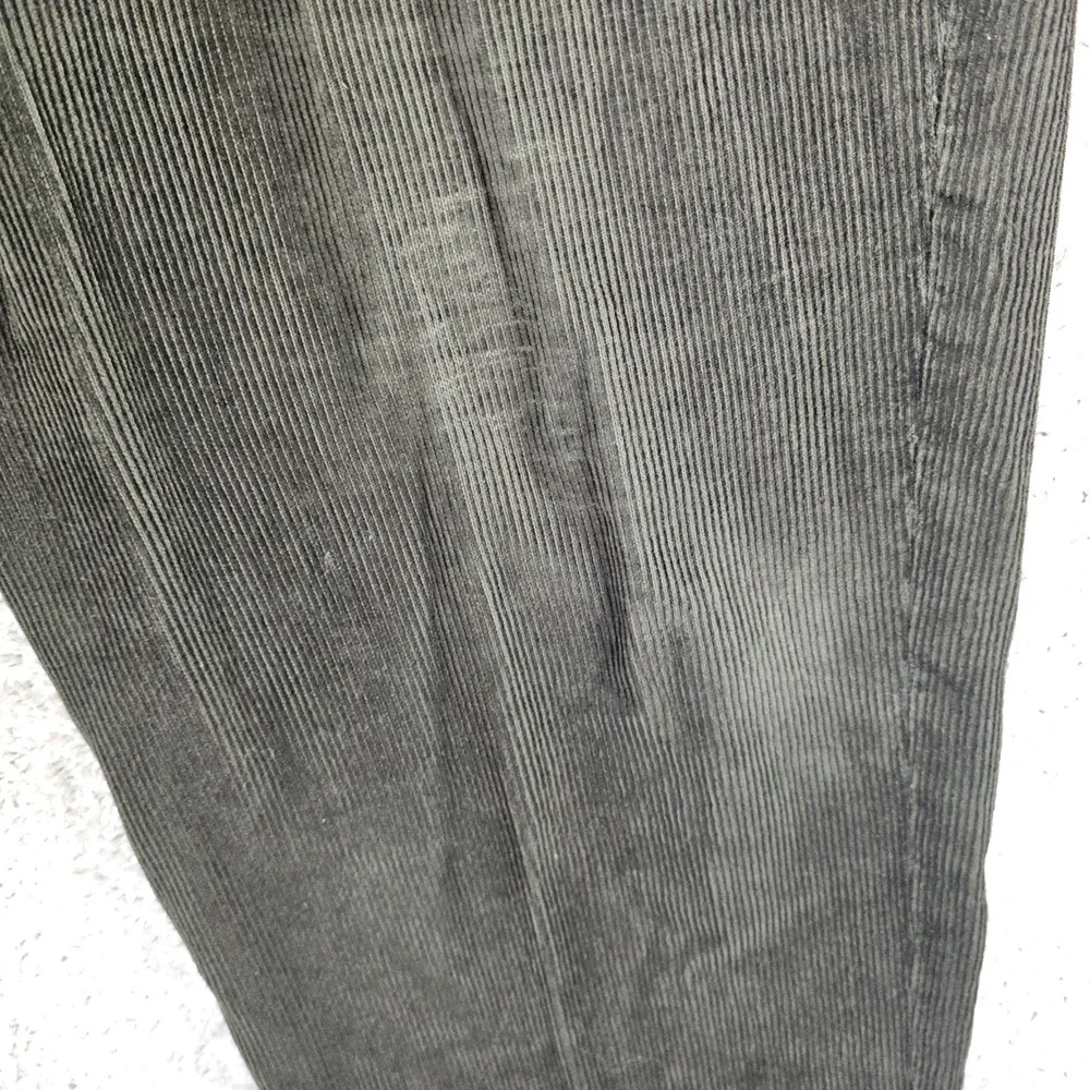 Vintage Eddie Bauer Corduroy Pants Sz 42x33.5 Dark Green 90s Baggy Wide Leg